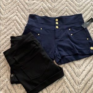 2 pairs of high waisted shorts